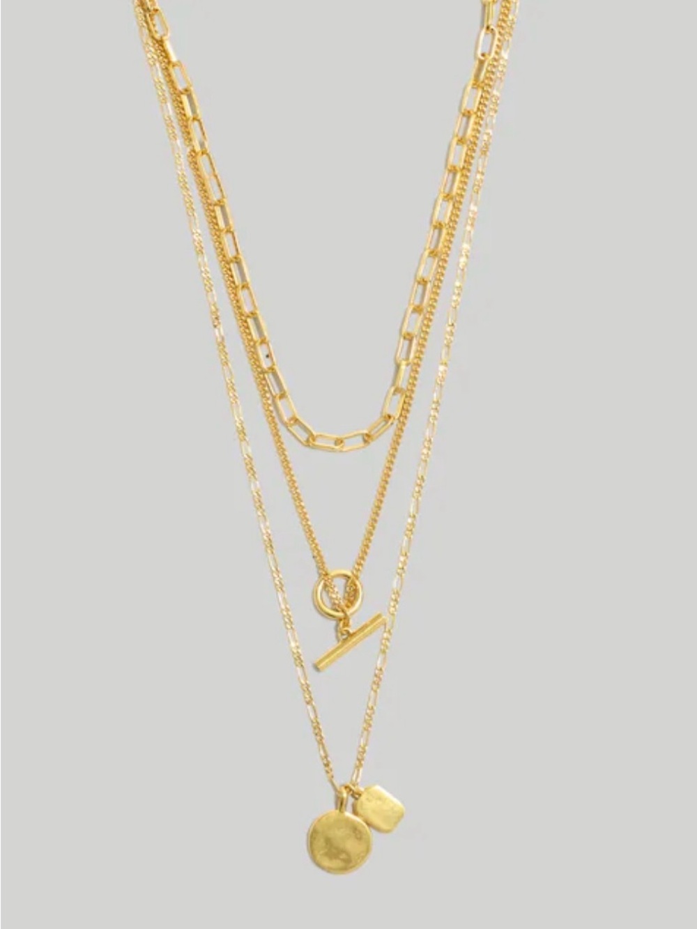 Madewell Toggle Chain Necklace Set